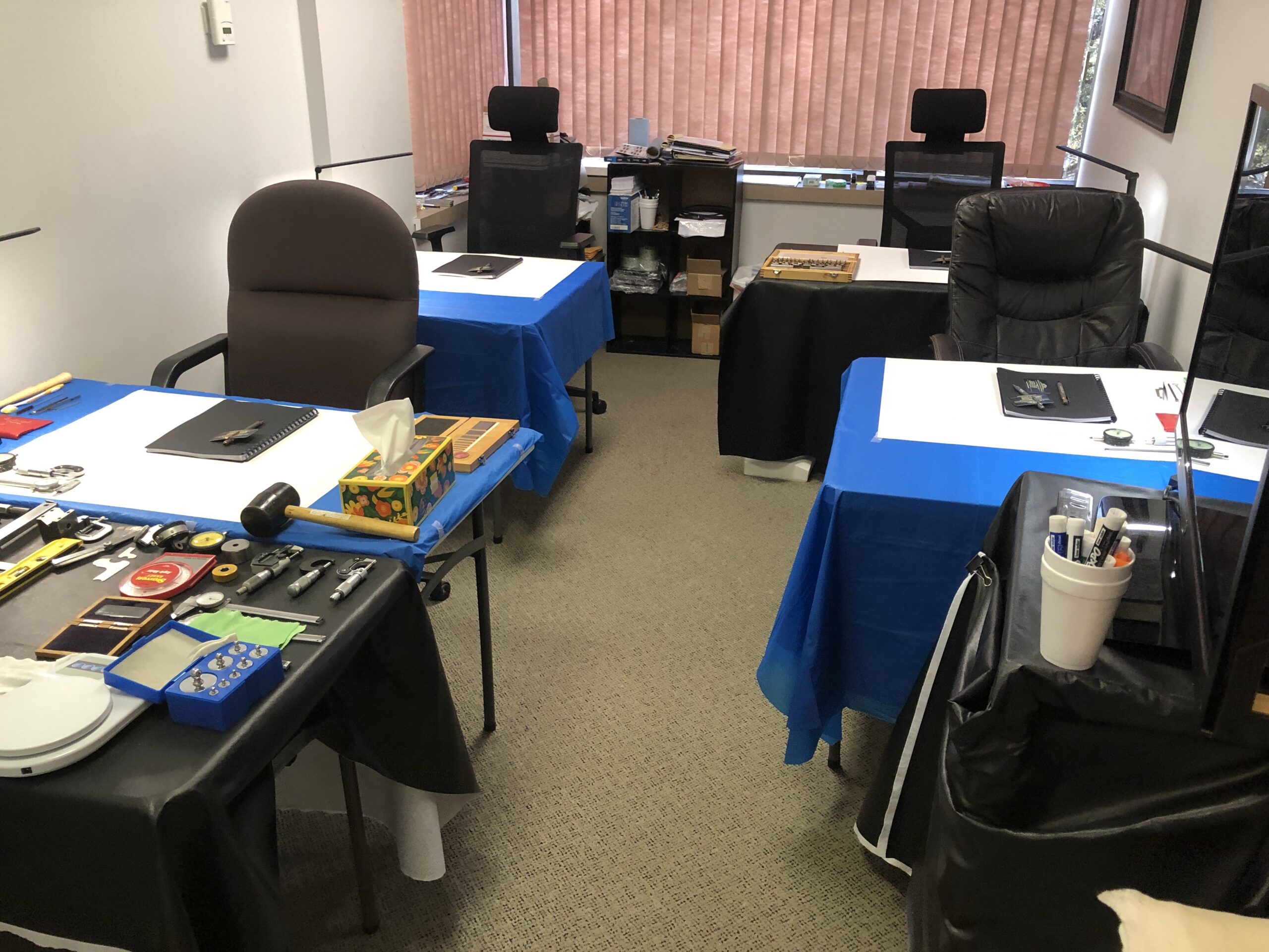 Classroom set up in IICT Bloomington Studio